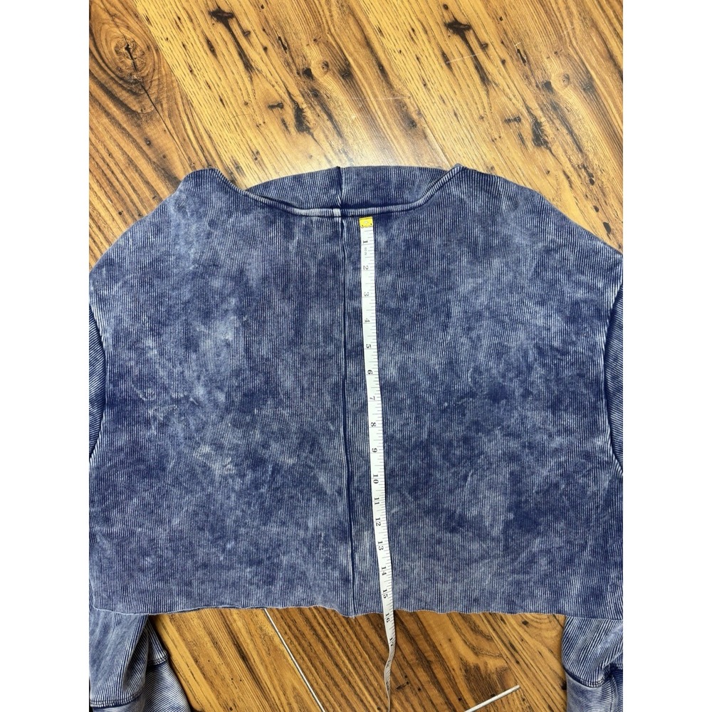 Urban Outfitters Out From Under Ribbed Acid Wash Cropped Hoodie M - Picture 6 of 8